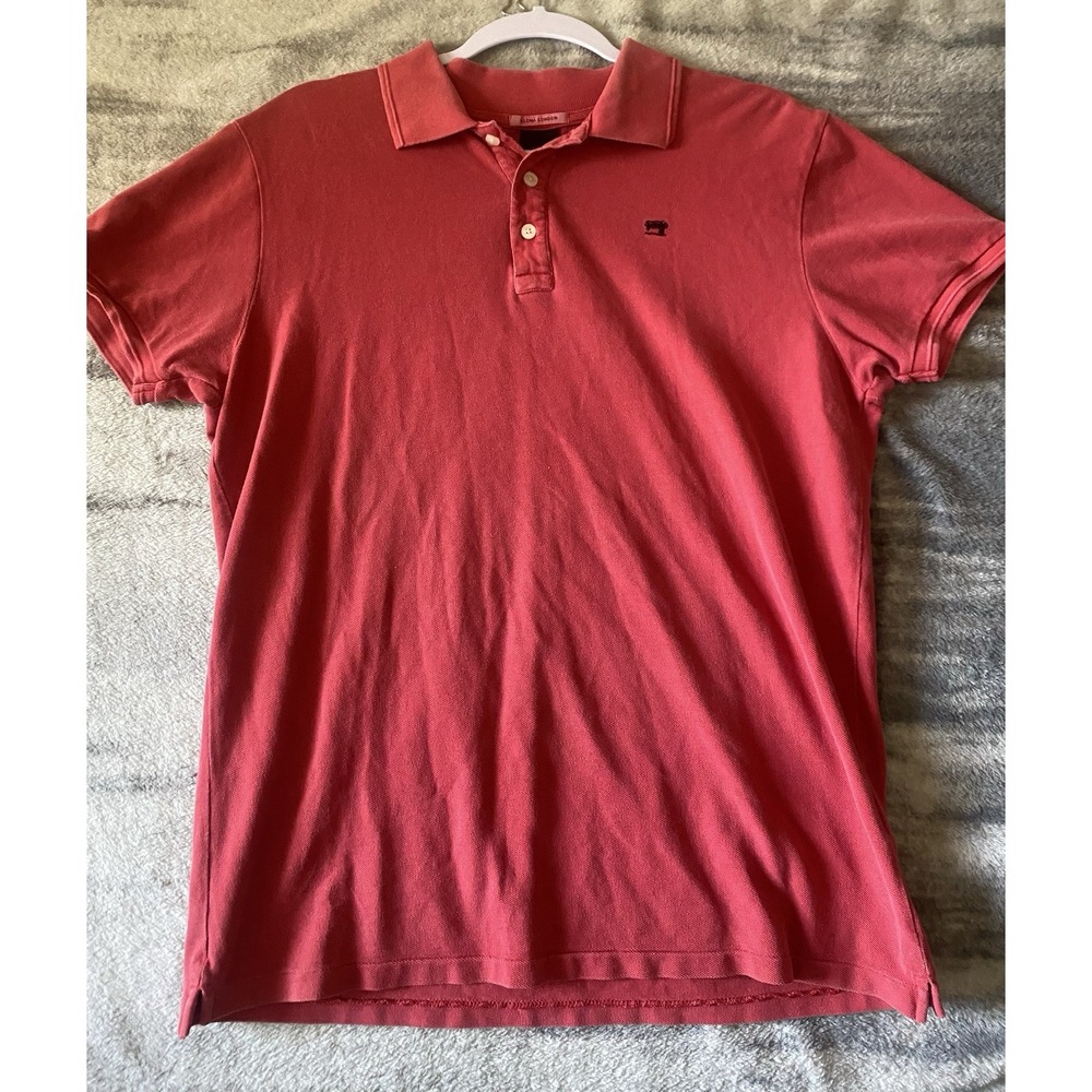 Scotch & Soda‎ Aloha London Mens Coral Pink Cotton Pique Polo Shirt Short Sleeve